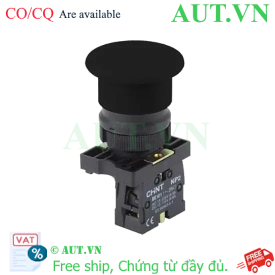 Ảnh của Nút Nhấn Nhả Đầu Nấm CHINT NP2-EC21 - Phi 22, 1NO, Độ Bền 2 Triệu Lần Chính Hãng