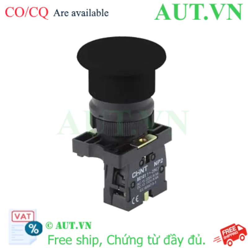 Ảnh của Nút Nhấn Nhả Đầu Nấm CHINT NP2-EC21 - Phi 22mm, 1NO, Siêu Bền 2 Triệu Lần