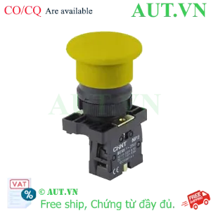 Ảnh của Nút Nhấn Nhả Đầu Nấm CHINT NP2-EC51 | 1NO, Phi 22mm, Màu Vàng Chính Hãng