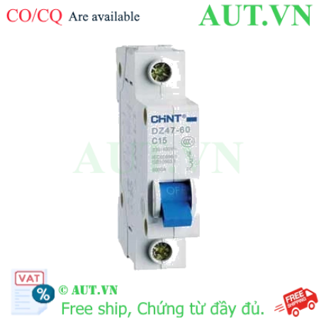 Ảnh của Aptomat CHINT DZ47-60 C15-1P-6kA, 15A, 230V, hàng có sẵn