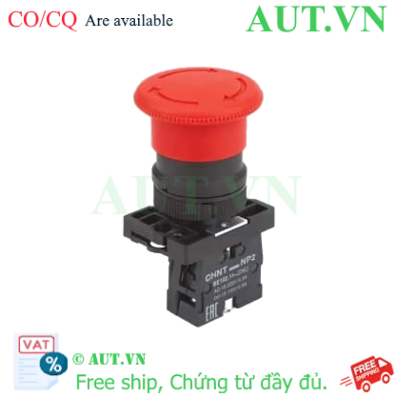 Ảnh của Nút Dừng Khẩn Cấp Chint NP2-ES542 | Phi 22mm, 1NC, Nhấn Giữ Xoay Reset