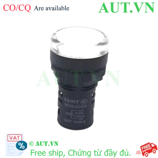 Ảnh của Đèn báo CHINT ND16-22DS/4 110V WHT phi 22