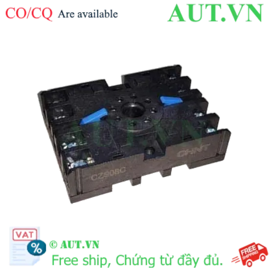 Ảnh của Đế Rơ Le Thời Gian CHINT CZS08C - 8 Chân Pin Tròn, Lắp Thanh Ray DIN, Kết Nối Bắt Vít
