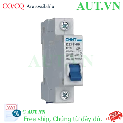 Ảnh của Aptomat MCB DZ47-60 C16-1P-6kA Chint