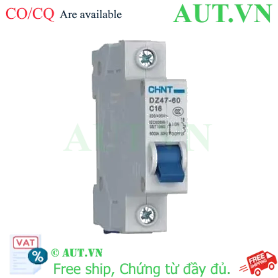 Ảnh của Aptomat MCB DZ47-60 C16-1P-6kA Chint