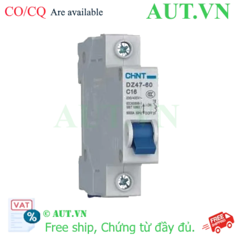 Ảnh của Aptomat MCB DZ47-60 C16-1P-6kA Chint