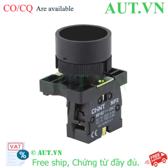 Ảnh của Nút Nhấn Nhả Không Đèn CHINT NP2-EA24 | 2NC, Phi 22, Vỏ Nhựa Bền Bỉ
