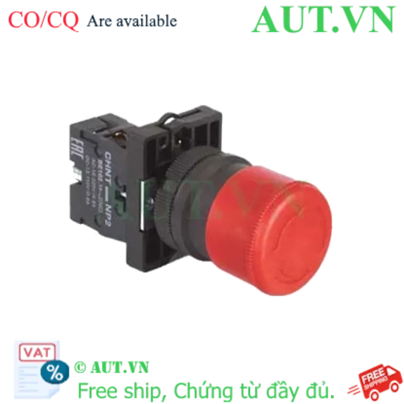 Ảnh của Nút nhấn đầu nấm, xoay để nhả, không đèn CHINT NP2-ES442 