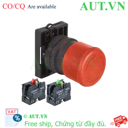 Ảnh của Nút nhấn đầu nấm, xoay để nhả, không đèn CHINT NP2-ES445 