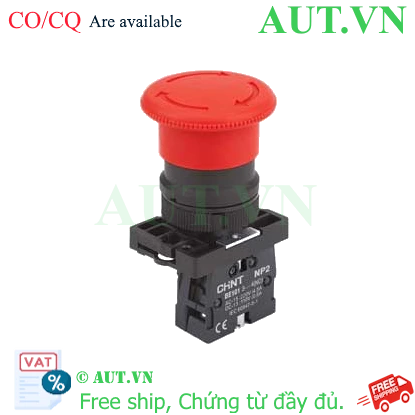 Ảnh của Nút nhấn đầu nấm, xoay để nhả, không đèn CHINT NP2-ES541 