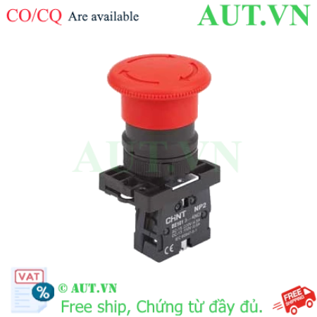 Ảnh của Nút nhấn đầu nấm, xoay để nhả, không đèn CHINT NP2-ES541 
