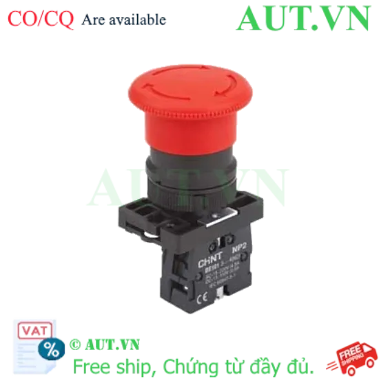 Ảnh của Nút nhấn đầu nấm, xoay để nhả, không đèn CHINT NP2-ES541 