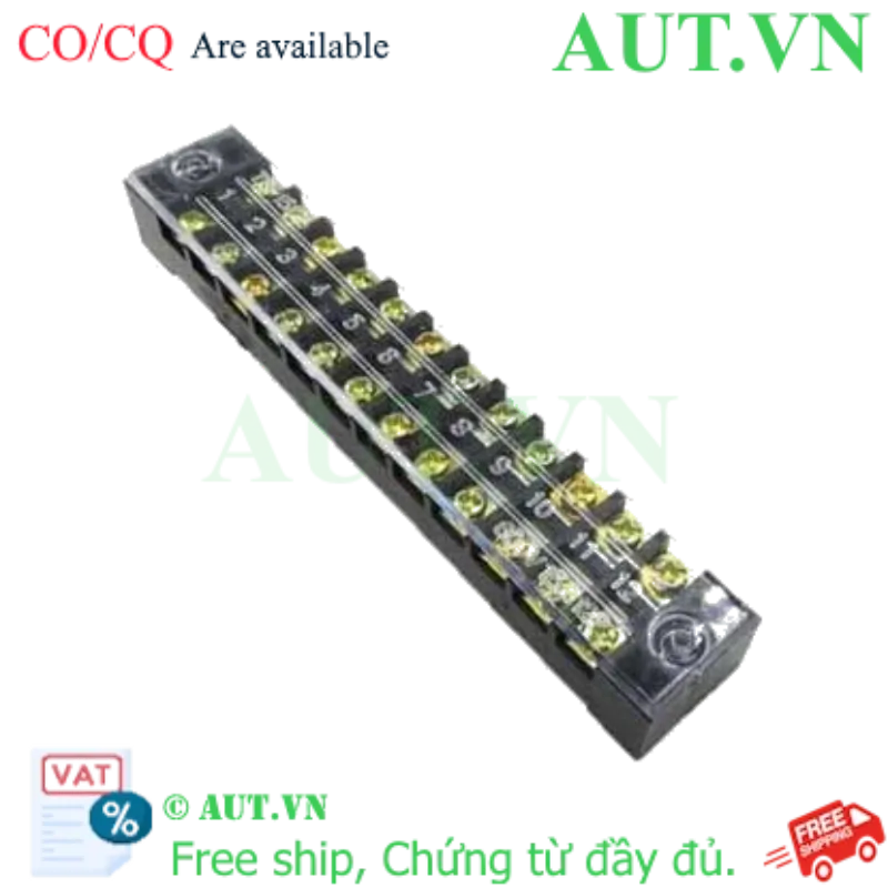 Ảnh của Domino Cầu Đấu CHINT TB-1512 (12 Cực, 15A, 600V) - Chống Cháy, Kết Nối Vít M3, Chính Hãng AUT VN