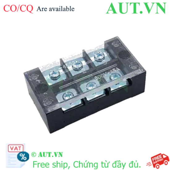 Ảnh của Cầu Đấu Dạng Khối CHINT TB-4503: 3 Cực, 45A, Chịu Tải 600V - Chính Hãng AUT VN