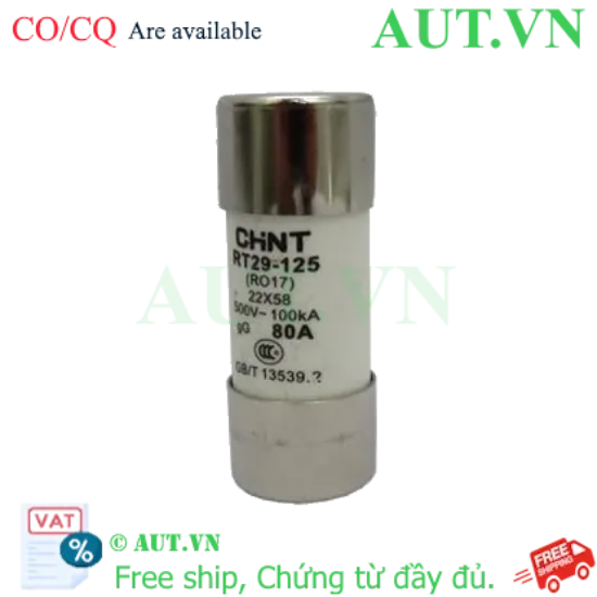 Ảnh của Cầu chì hình ống CHINT RT29-125 80A gG/gL 