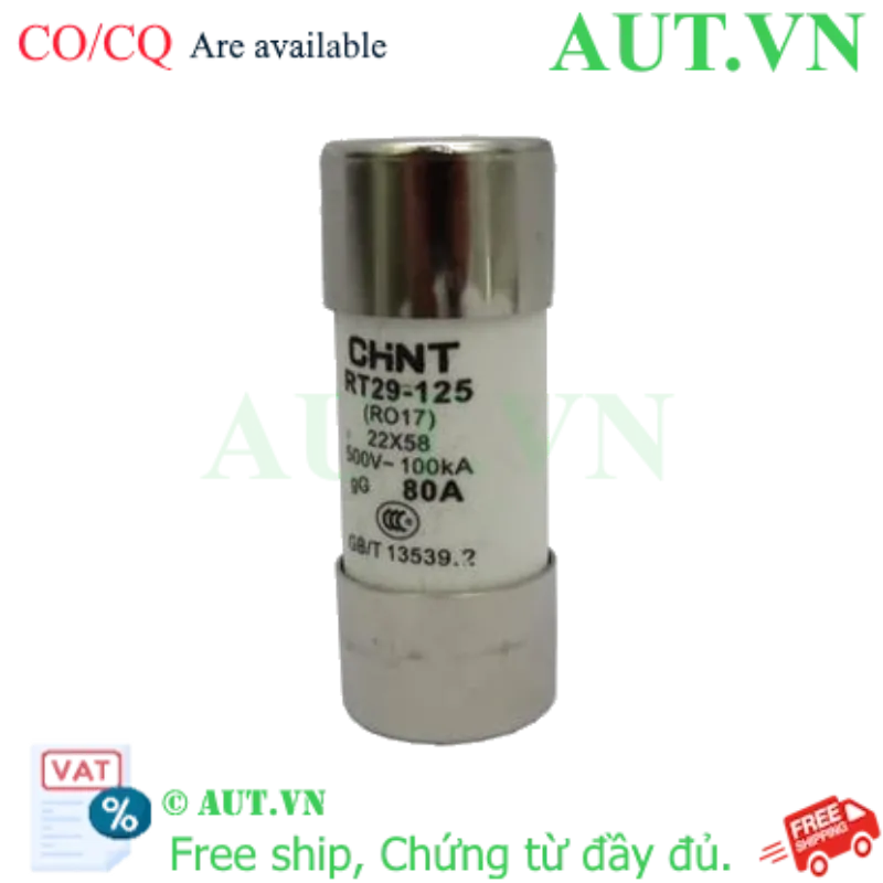 Ảnh của Cầu chì hình ống CHINT RT29-125 80A gG/gL 
