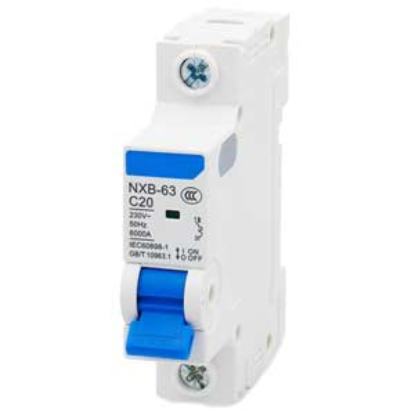 Ảnh của Áp tô mát cài cỡ nhỏ CHINT NXB-63 1P C20 6kA 