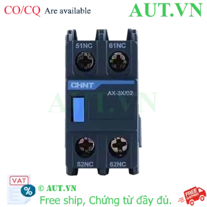 Ảnh của Tiếp điểm phụ CHINT AX-3X/02 (2NC) - Lắp trên Contactor NXC, Chính hãng