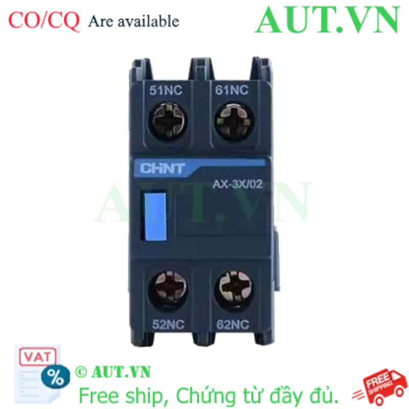 Ảnh của Tiếp Điểm Phụ CHINT AX-3X/02 (2NC) - Lắp Đỉnh Contactor NXC, Chính Hãng AUT VN