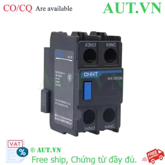 Ảnh của Tiếp điểm phụ CHINT AX-3X/20 (2NO) cho Contactor NXC - Lắp Trên, Chính Hãng, Độ Bền Cao