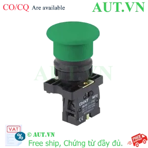 Ảnh của Nút Nhấn Nhả Đầu Nấm CHINT NP2-EC35 - Xanh Lá, 1NO+1NC, D22mm