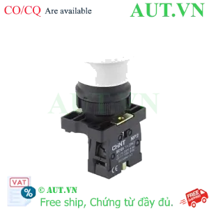 Ảnh của Nút Nhấn Đầu Nấm CHINT NP2-EC15 - Nhấn Nhả, 1NO+1NC, Màu Trắng Chính Hãng