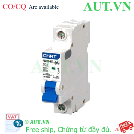 Ảnh của Áp tô mát cài cỡ nhỏ CHINT NXB-63 1P D32 6kA 