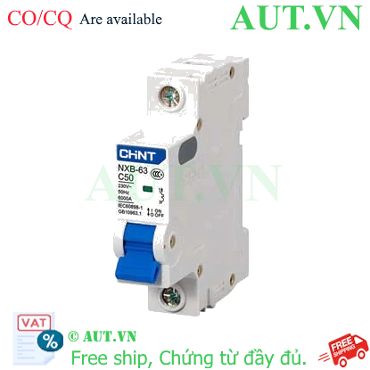 Ảnh của Áp tô mát cài cỡ nhỏ CHINT NXB-63 1P C50 6kA 