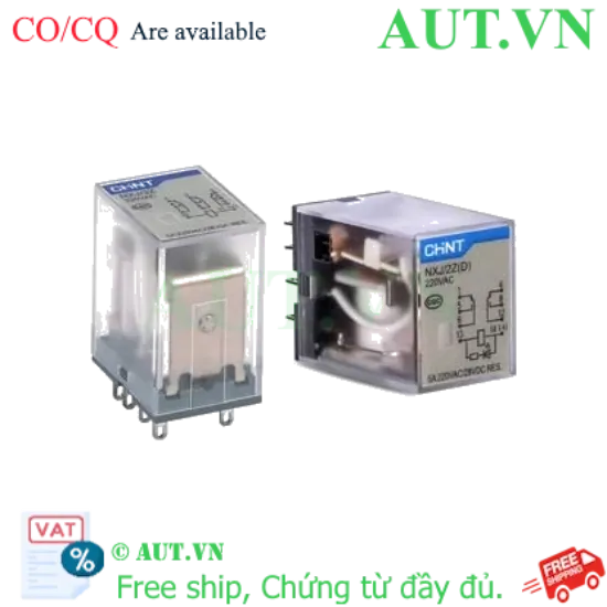 Ảnh của Rơ le 8 chân Chint 10A 220VAC | NXJ-AC220V-2ZH1(D)