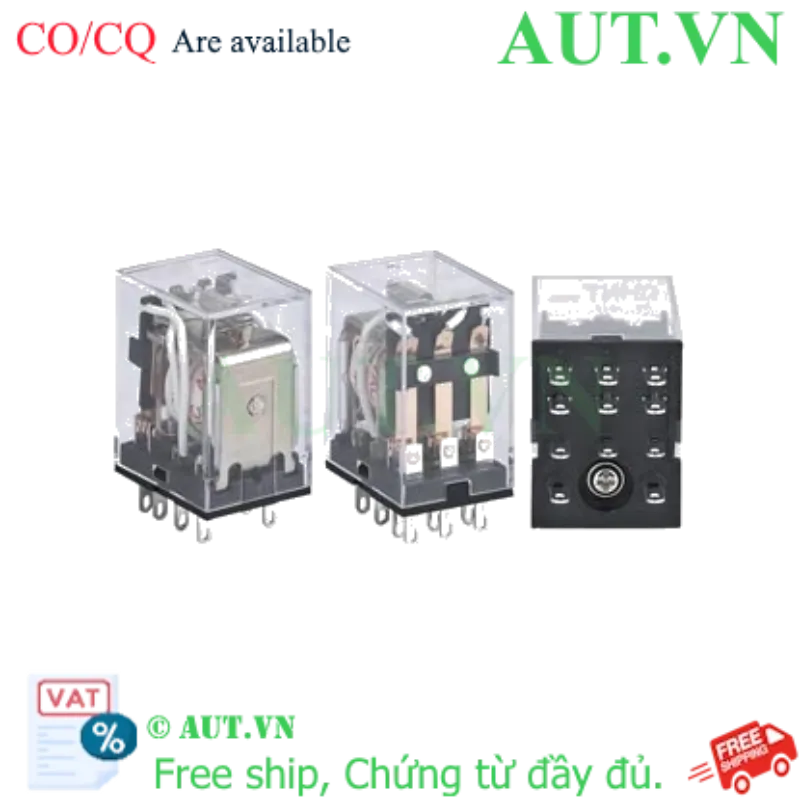Ảnh của Rơ le trung gian CHINT JZX-22F/2Z PLU AC110V - 8 Chân, DPDT, 5A