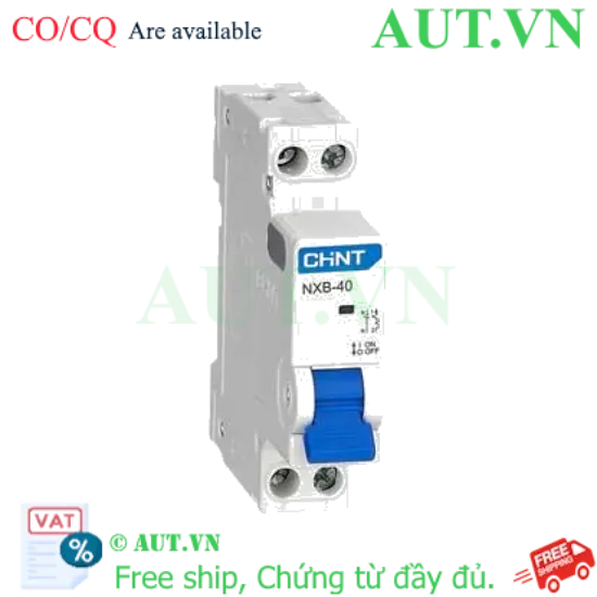 Ảnh của Aptomat cài MCB loại nhỏ CHINT NXB-40 1P+N C6 4.5kA 