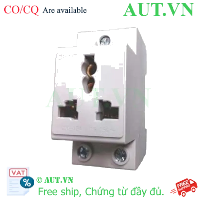 Ảnh của Ổ Cắm Thanh Ray DIN Chint AC30-124 - 16A, 3 Chấu Đa Năng, Lắp Ray 35mm