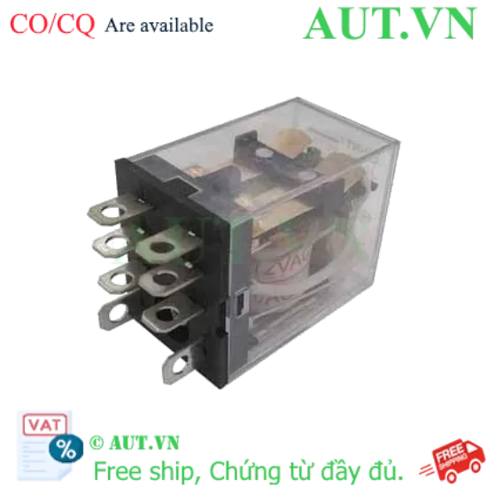 Ảnh của Rơ le trung gian CHINT JQX-13F/2Z 110VAC | 8 Chân Dẹt, 10A, DPDT