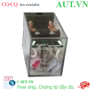 Ảnh của Relay trung gian CHINT JZX-22F(D)/2Z PLU AC220V - 8 Chân, DPDT, Có Đèn LED