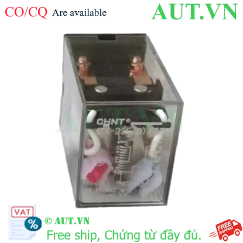 Ảnh của Relay trung gian CHINT JZX-22F(D)/2Z PLU AC220V - 8 Chân, DPDT, Có Đèn LED
