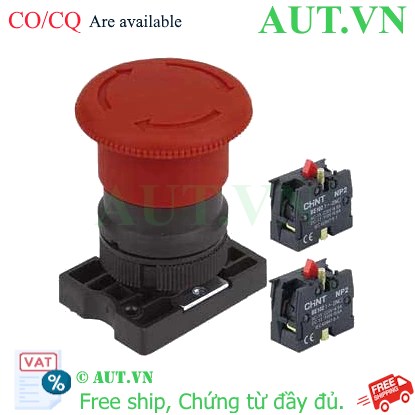 Ảnh của Nút nhấn đầu nấm, xoay để nhả, không đèn CHINT NP2-ES544 