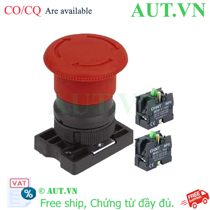 Ảnh của Nút nhấn đầu nấm, xoay để nhả, không đèn CHINT NP2-ES543 