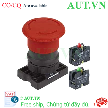 Ảnh của Nút nhấn đầu nấm, xoay để nhả, không đèn CHINT NP2-ES545 