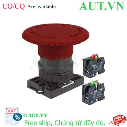Ảnh của Nút nhấn đầu nấm, xoay để nhả, không đèn CHINT NP2-ES645 