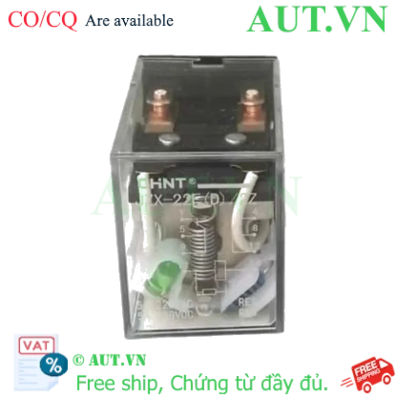 Ảnh của Rơ le trung gian CHINT JZX-22F(D)/2Z PLU DC24V - 8 Chân, DPDT, 5A (Có LED)
