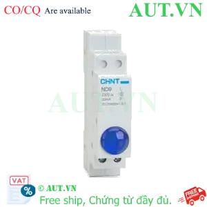Ảnh của Đèn Báo Tín Hiệu Module CHINT ND9-1/B 230V Màu Xanh - Lắp Thanh Ray DIN, LED Siêu Sáng, Rộng 18mm