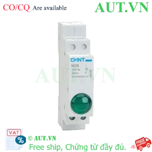Ảnh của Đèn Báo Tín Hiệu CHINT ND9-1/G 230V Xanh Lá | Gắn Thanh Ray DIN, Module 18mm, LED Siêu Sáng