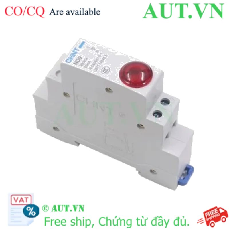 Ảnh của Đèn Báo Tủ Điện CHINT ND9-1/R 230V - Gắn Thanh Ray DIN, LED Đỏ, Module 18mm Siêu Gọn