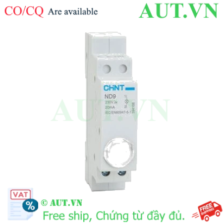 Ảnh của Đèn báo gắn thanh ray CHINT ND9-1/W 230V LED (Màu Trắng)