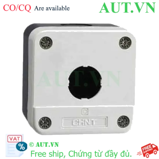 Ảnh của Hộp Nút Nhấn Phi 22 CHINT NP2-B01 - Nhựa ABS Cao Cấp, 1 Lỗ, Chống Bụi