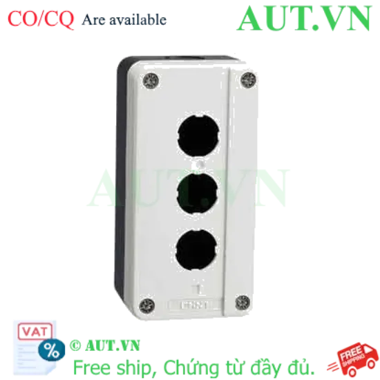 Ảnh của Hộp Nút Nhấn 3 Lỗ Phi 22 CHINT NP2-B03 - Nhựa ABS Cao Cấp, Chống Cháy, Lắp Đặt Nhanh