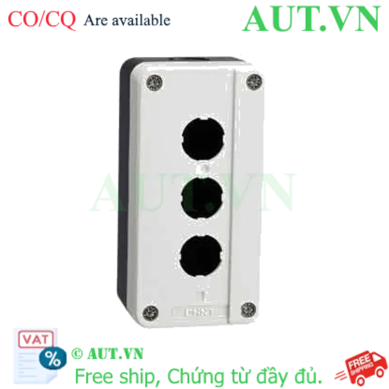 Ảnh của Hộp Nút Nhấn 3 Lỗ Phi 22 CHINT NP2-B03 | Nhựa ABS Chống Cháy, Lắp Nổi