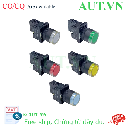 Ảnh của Nút nhấn có đèn loại nhấn nhả CHINT NP2-EW3461 24V LED 