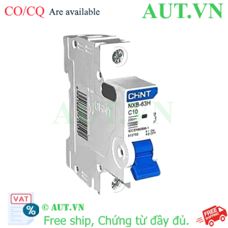 Ảnh của Cb 1 pha 10A | NXB-63H 1P C10 10kA chint, hàng chính hãng