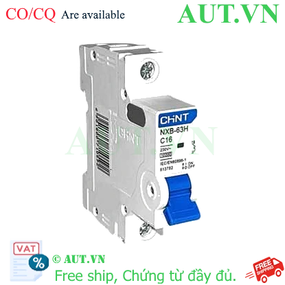 Ảnh của Áp tô mát cài loại nhỏ CHINT NXB-63H 1P C16 10kA 